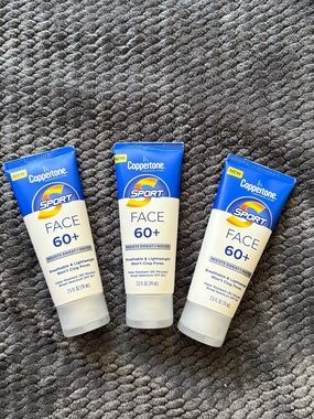Coppertone Sport Face Sunscreen Lotion SPF 60+ 3-Pack Bundle